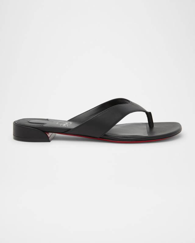 Sweet Jane Leather Red Sole Thong Sandals